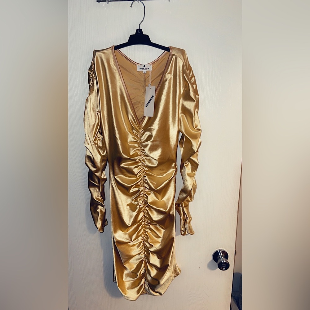 Shane Justin Gold Party Dress